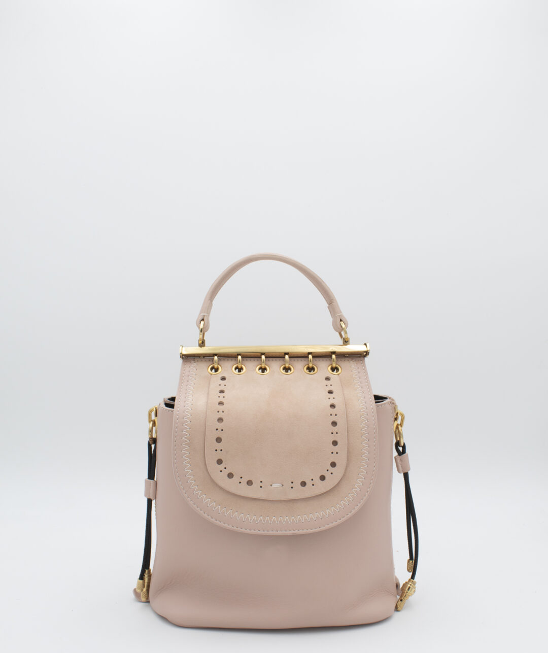 ARCHIVIO ZAINO IN VITELLO E CAMOSCIO ROSA